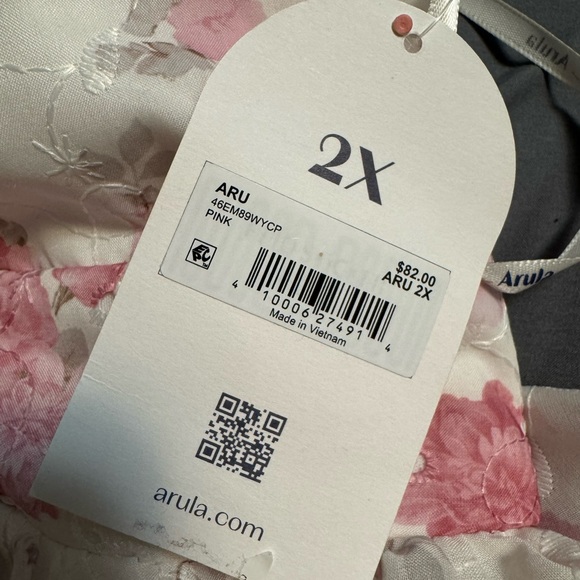 NWT ARULA Pink and White Floral Dress - Picture 3 of 4